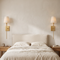 Rechargeable Fabric Shade Wall Lights – Pair