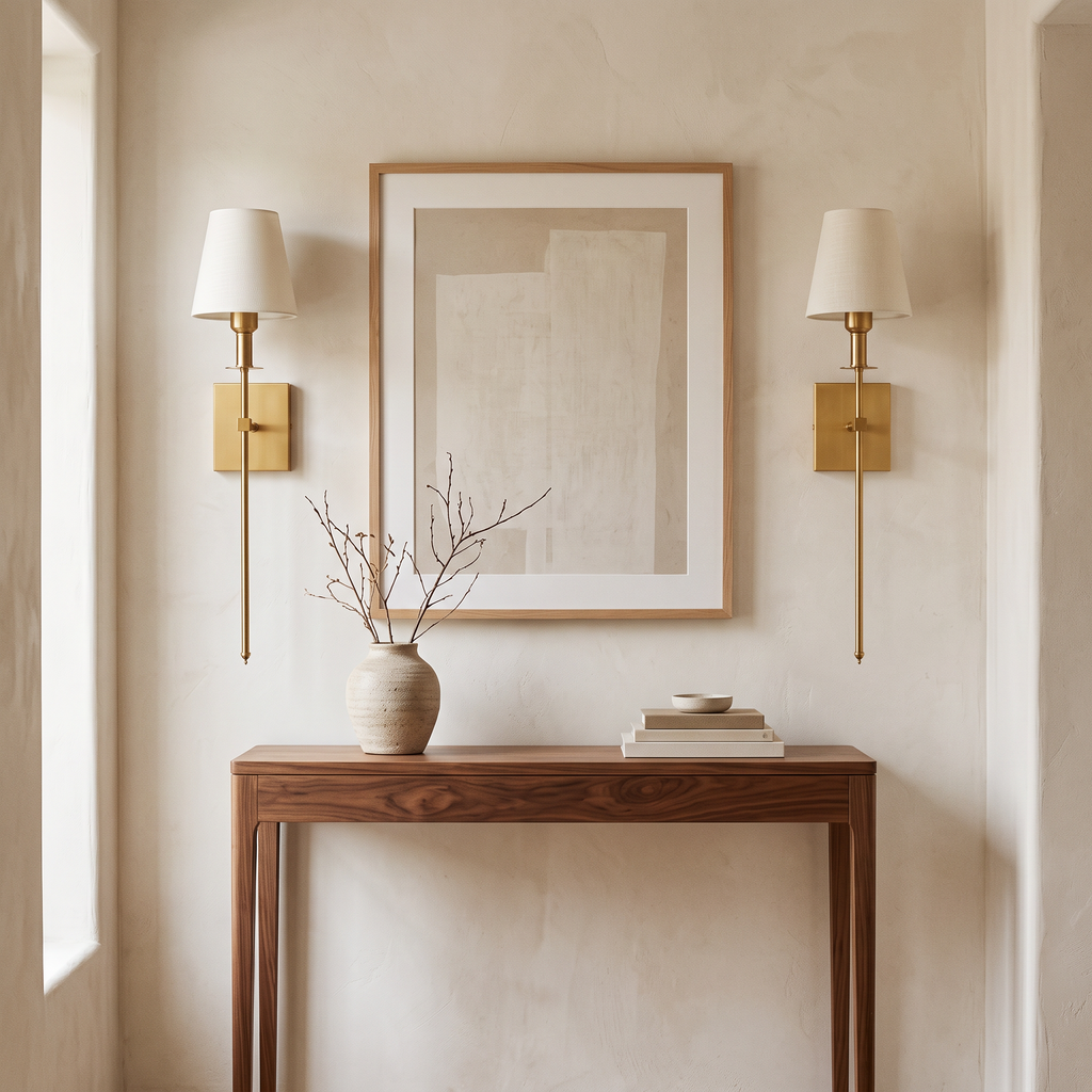 Rechargeable Fabric Shade Wall Lights – Pair