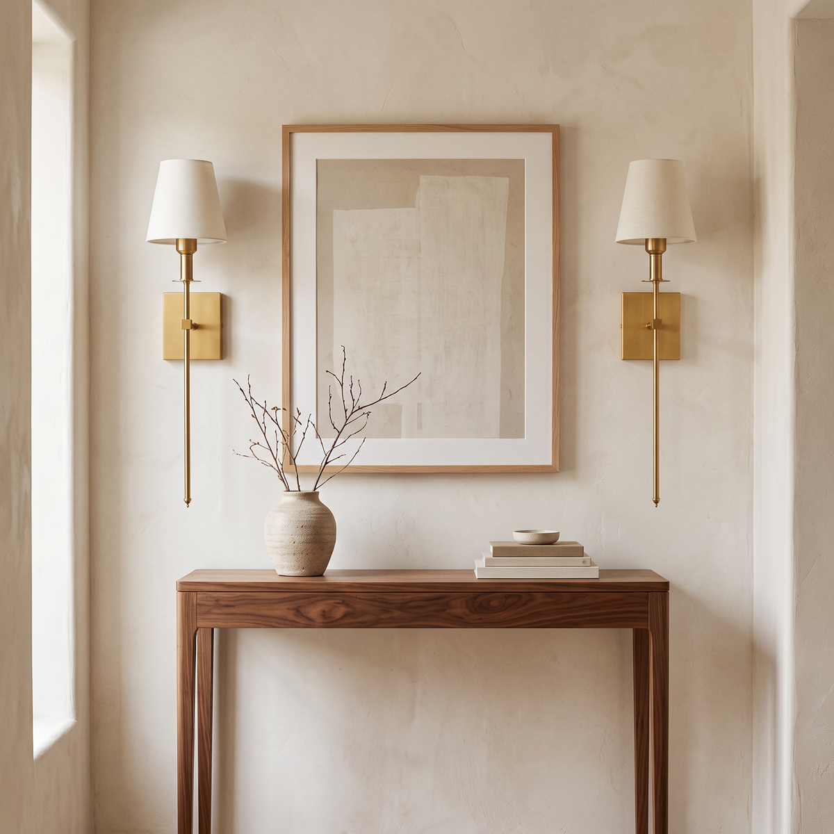 Rechargeable Fabric Shade Wall Lights – Pair