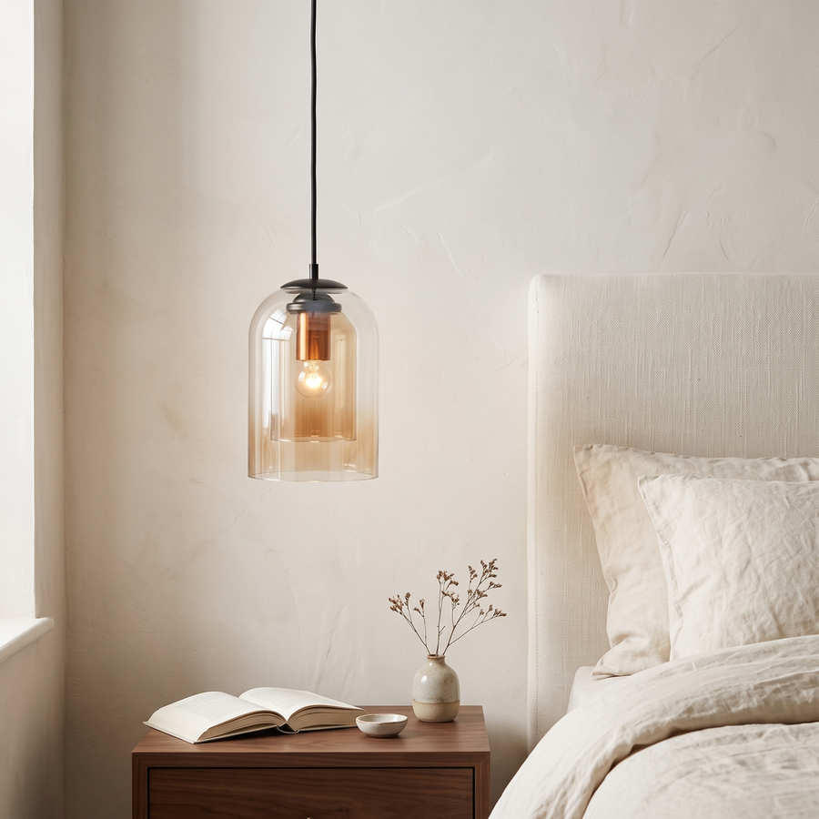 Mica Double Glass Pendant Light