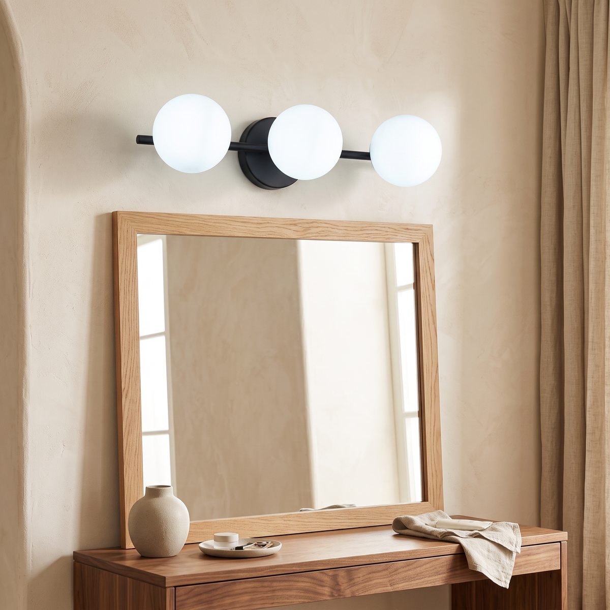 Nordic Triple Glass Globe Wall Light