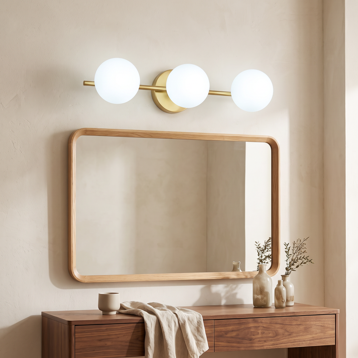 Nordic Triple Glass Globe Wall Light