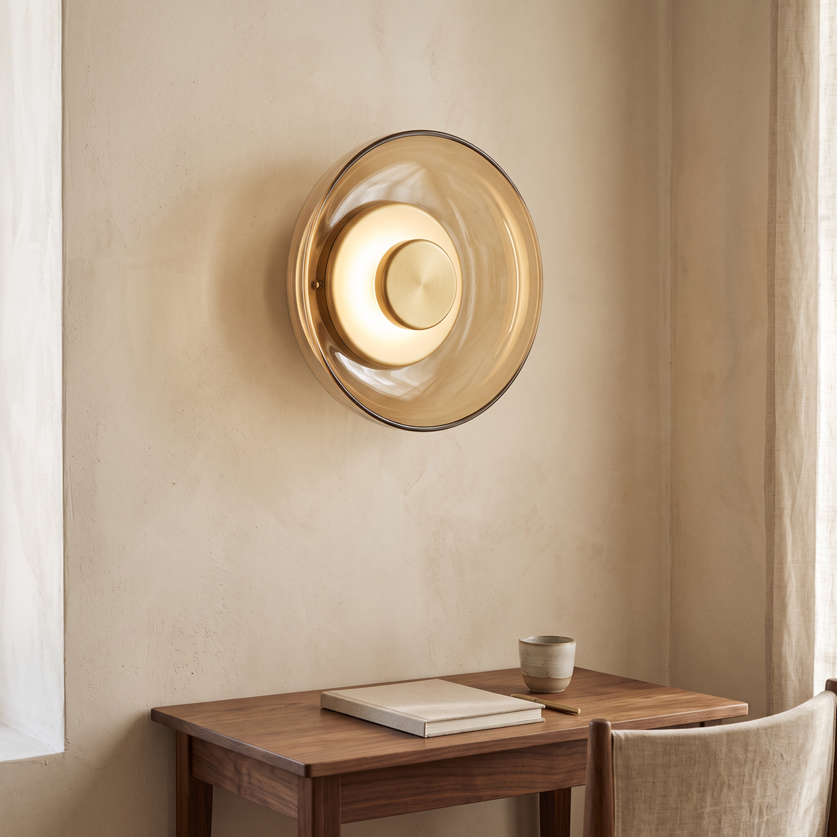Nordic Round Glass LED Wall Light