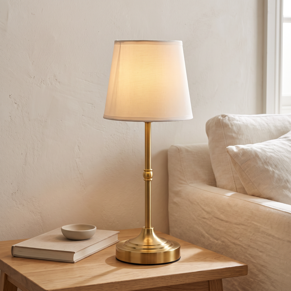 Cordless Fabric Shade Table Lamp