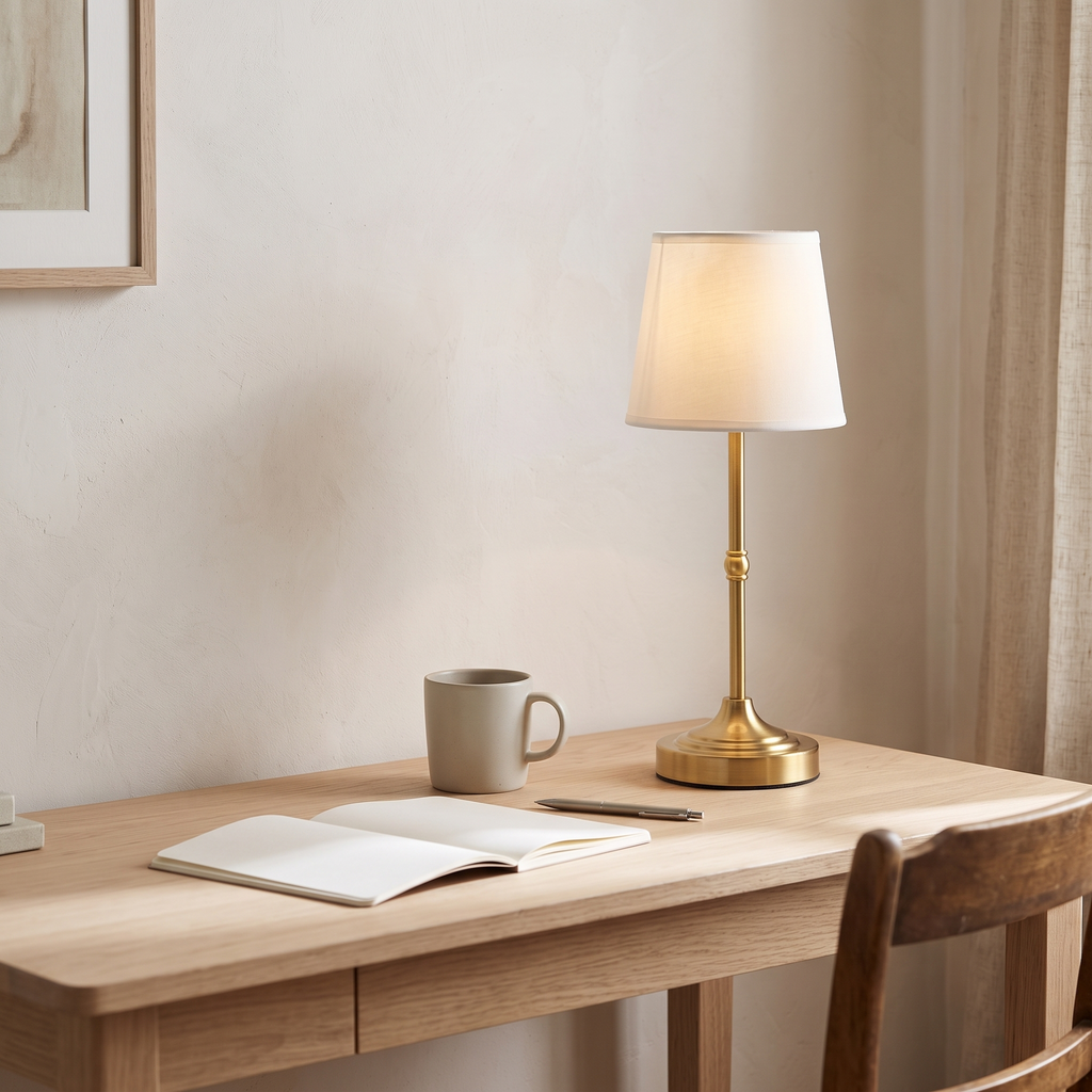 Cordless Fabric Shade Table Lamp