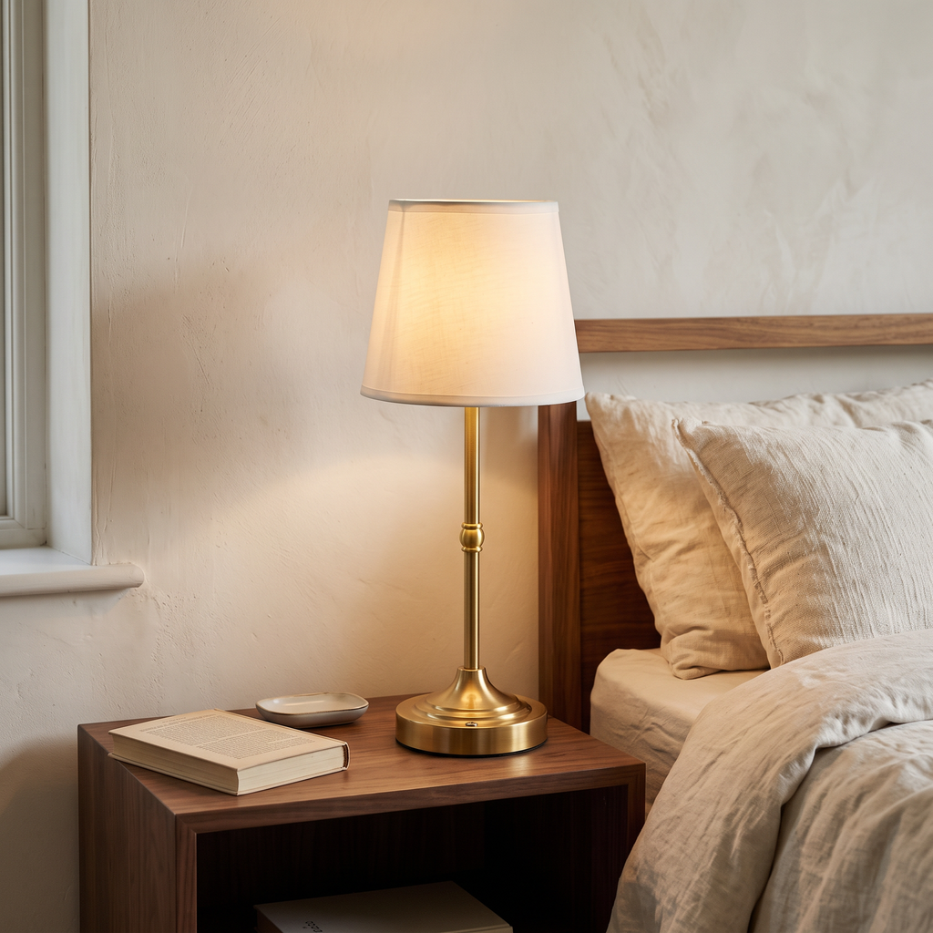 Cordless Fabric Shade Table Lamp