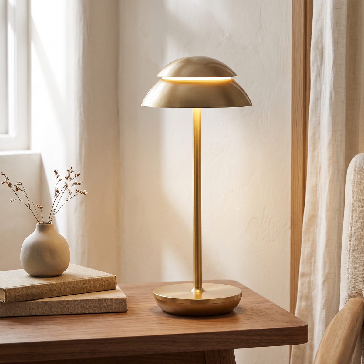 PowerLuxe Rechargeable Dome Table Lamp