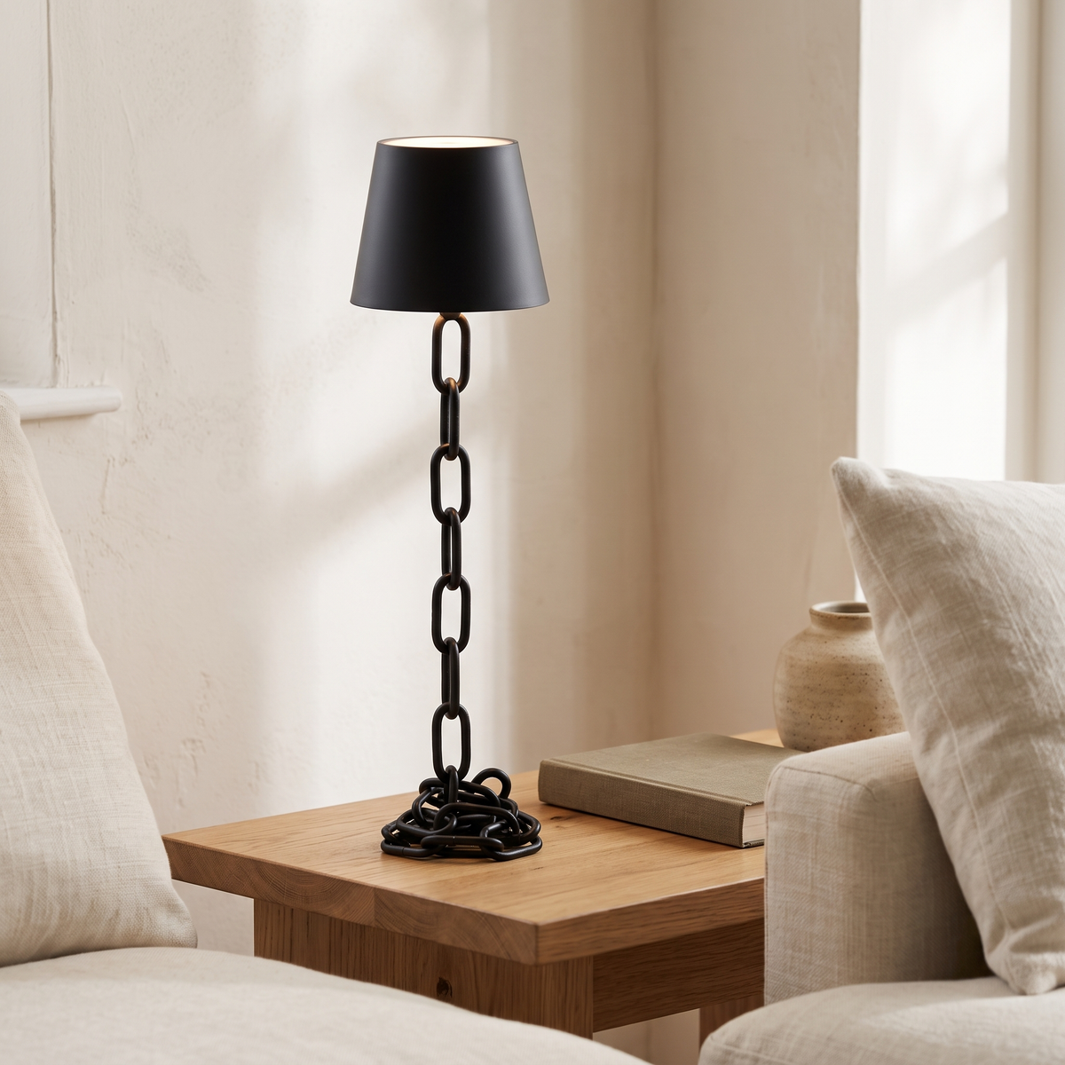 Chain-Link Rechargeable Table Lamp