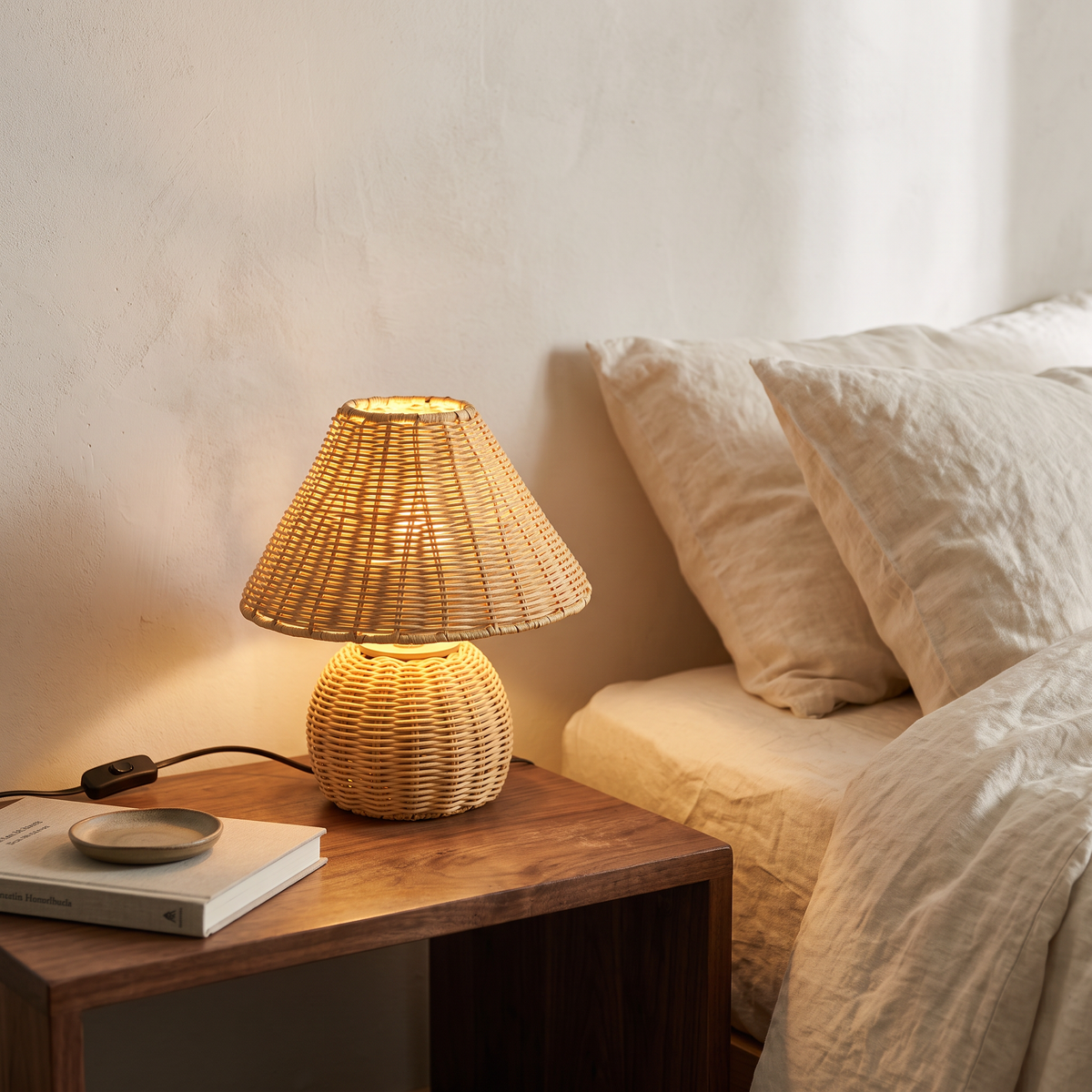 Woven Bamboo Table Lamp