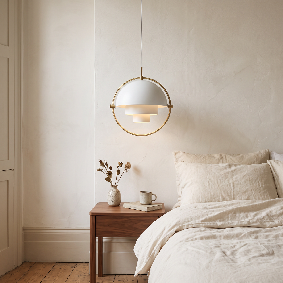 Ring & Layered Dome Metal Pendant Light
