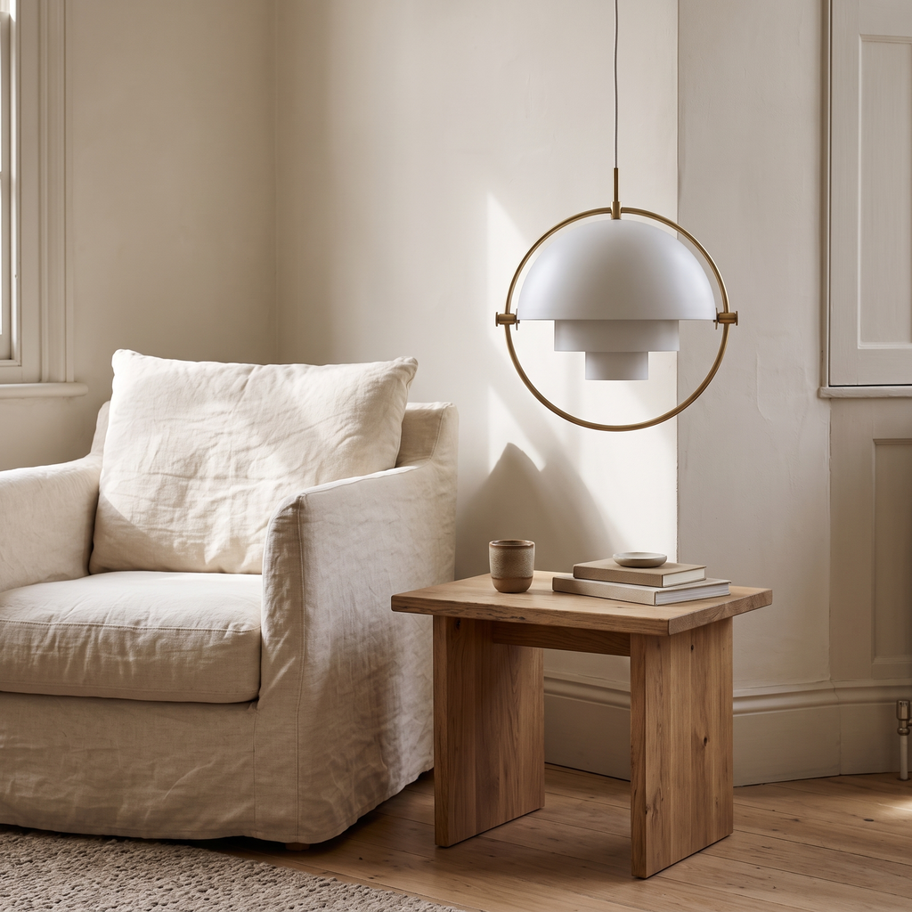 Ring & Layered Dome Metal Pendant Light