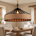 Hemp Rope & Metal Drum Pendant Light