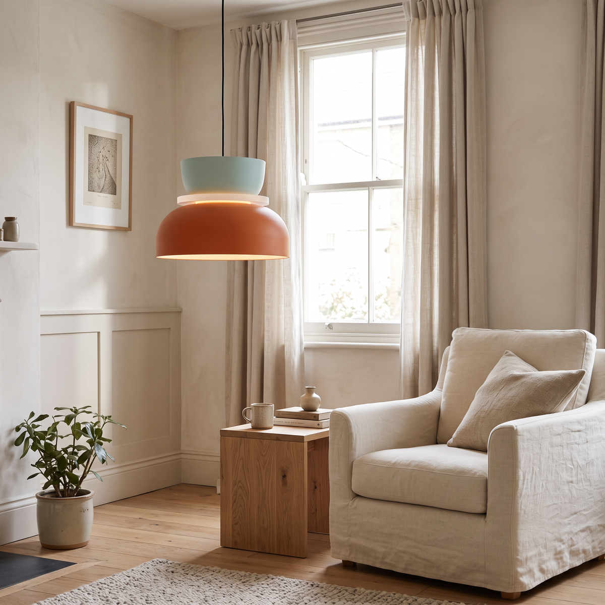 Macaron Two-Tone Metal Pendant Light