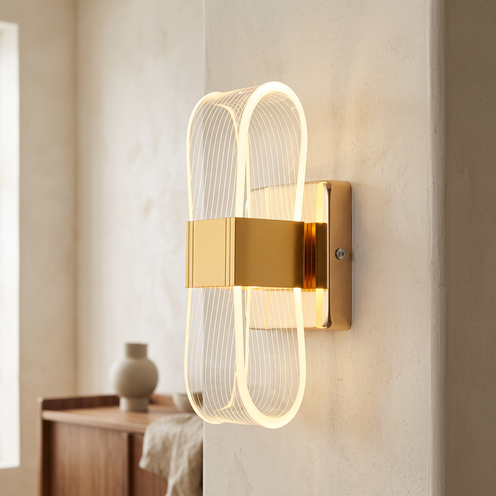 Gold Loop LED Wall Light