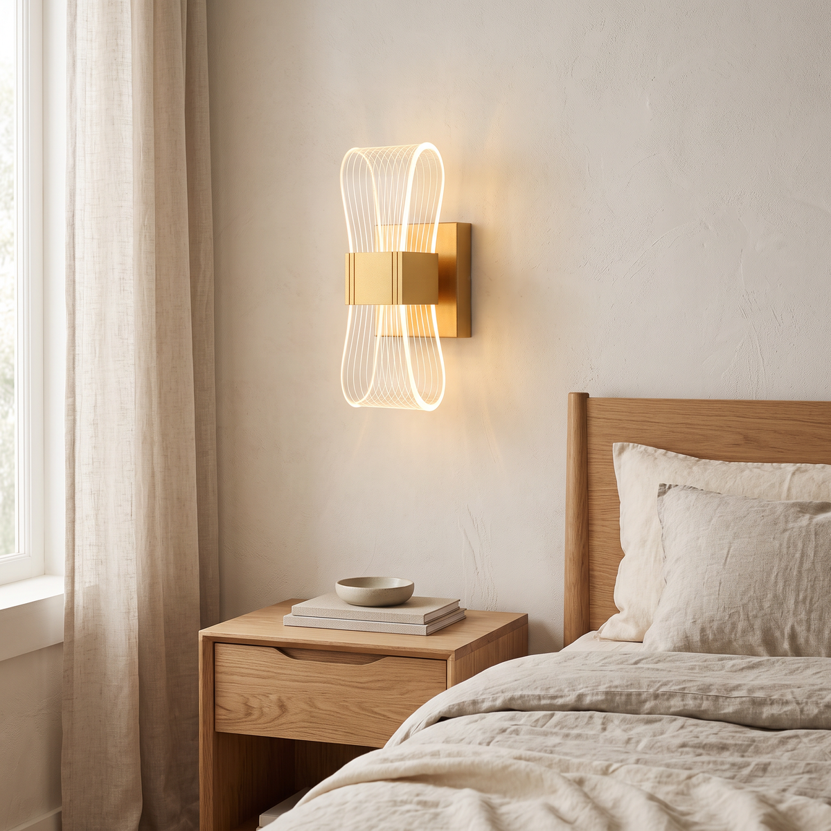 Gold Loop LED Wall Light