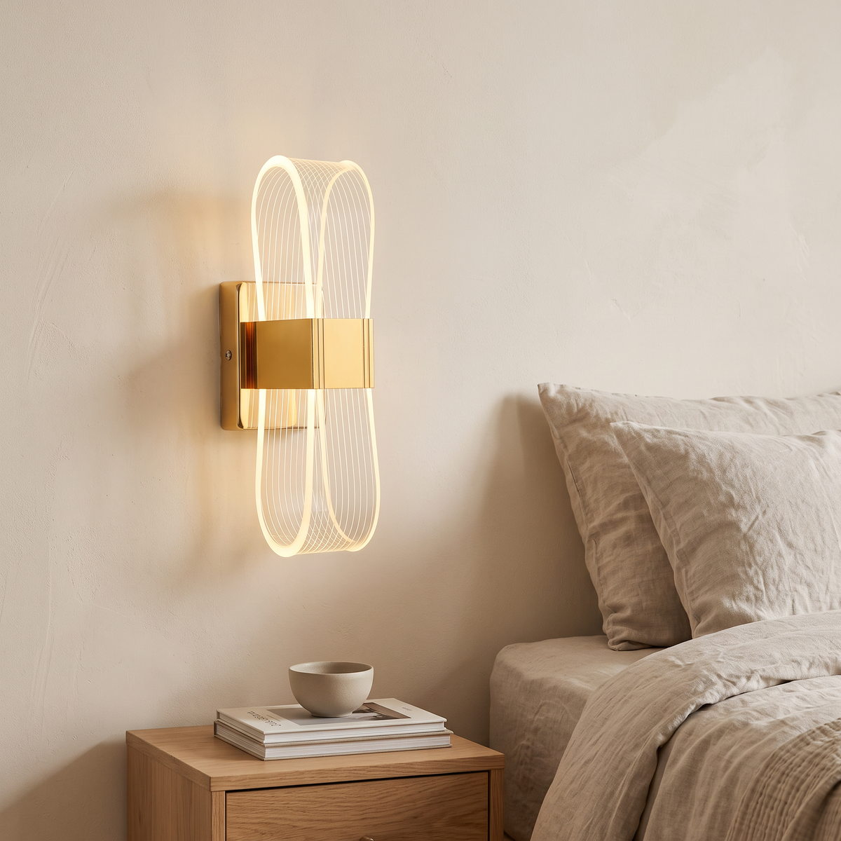 Gold Loop LED Wall Light