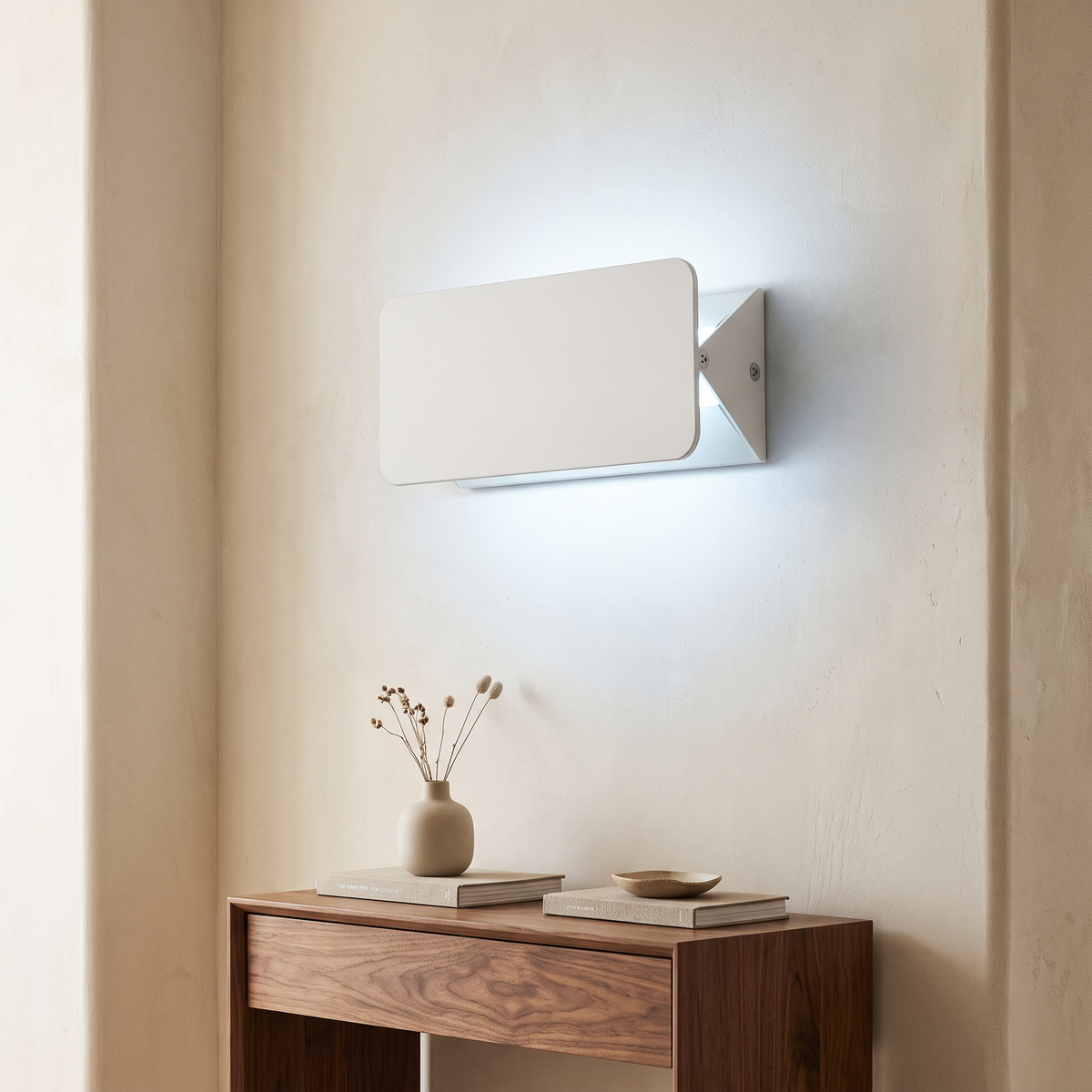 White Rectangular LED Wall Light