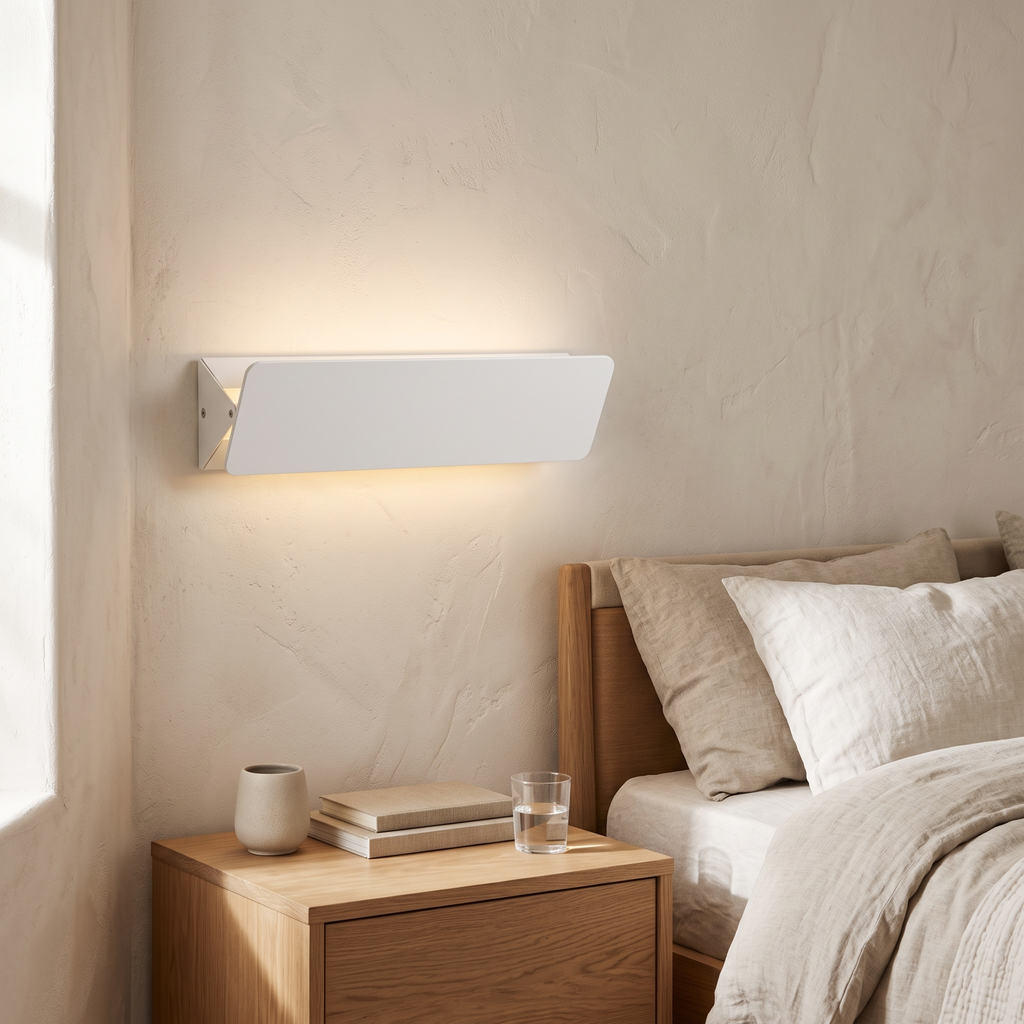 White Rectangular LED Wall Light