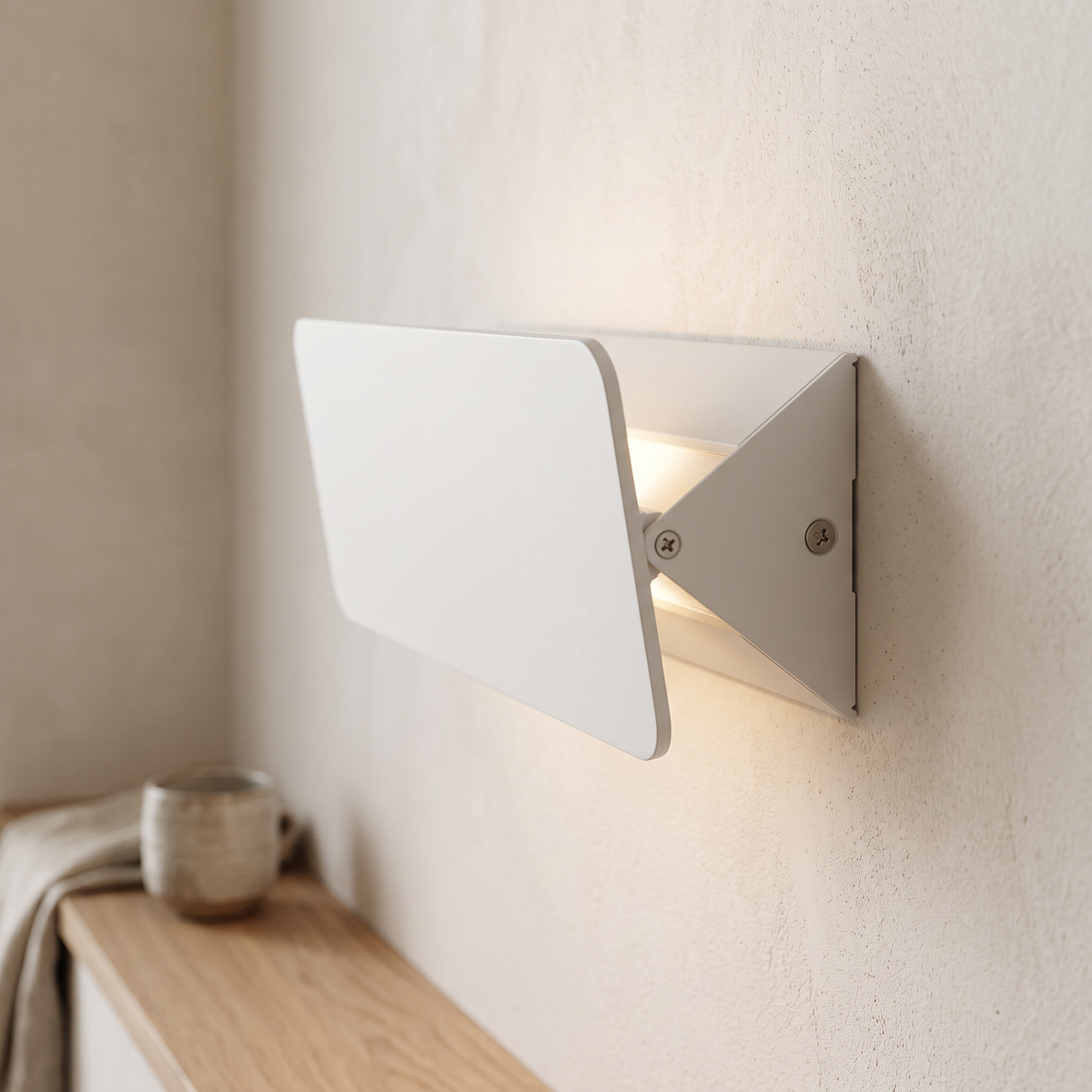 White Rectangular LED Wall Light