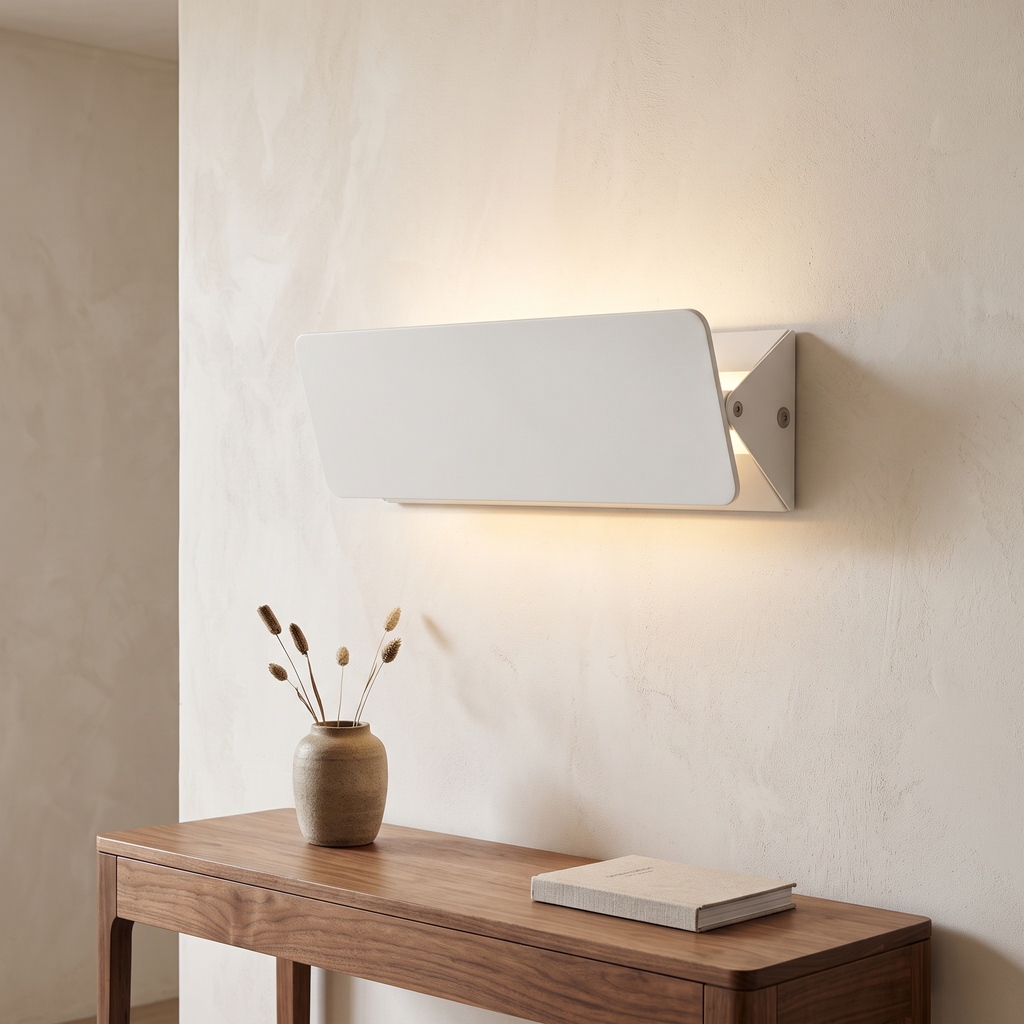 White Rectangular LED Wall Light