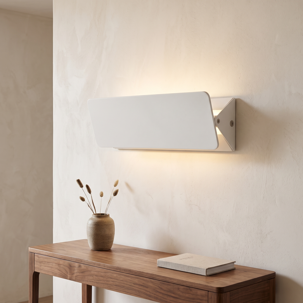 White Rectangular LED Wall Light