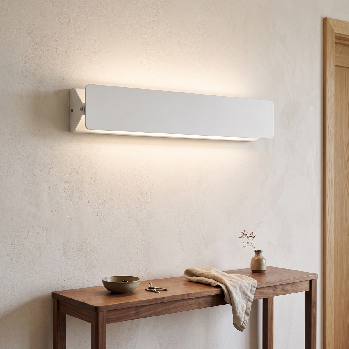 White Rectangular LED Wall Light