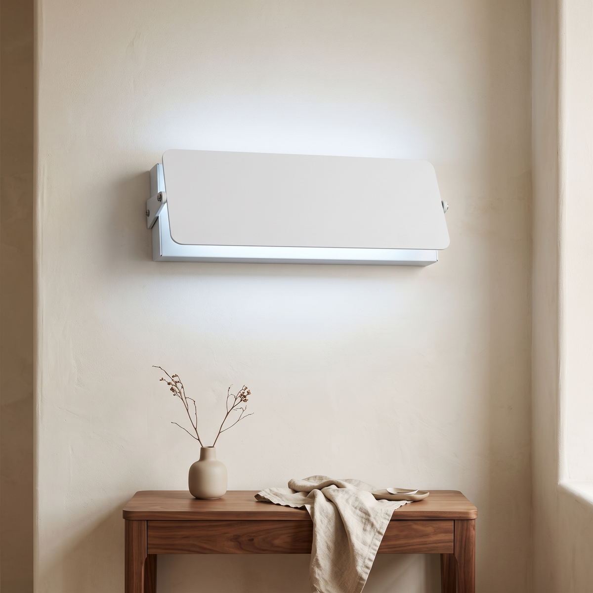 White Rectangular LED Wall Light