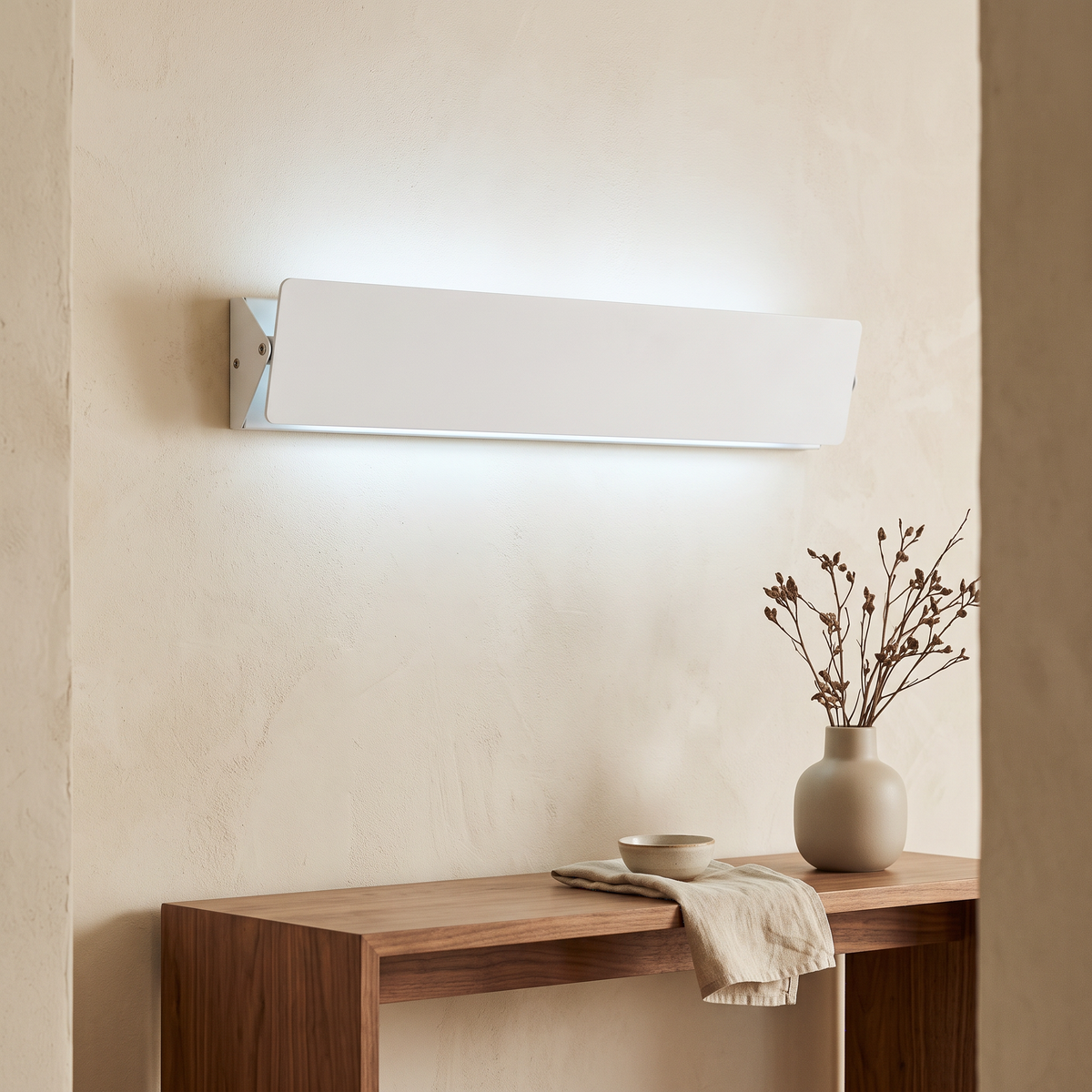 White Rectangular LED Wall Light