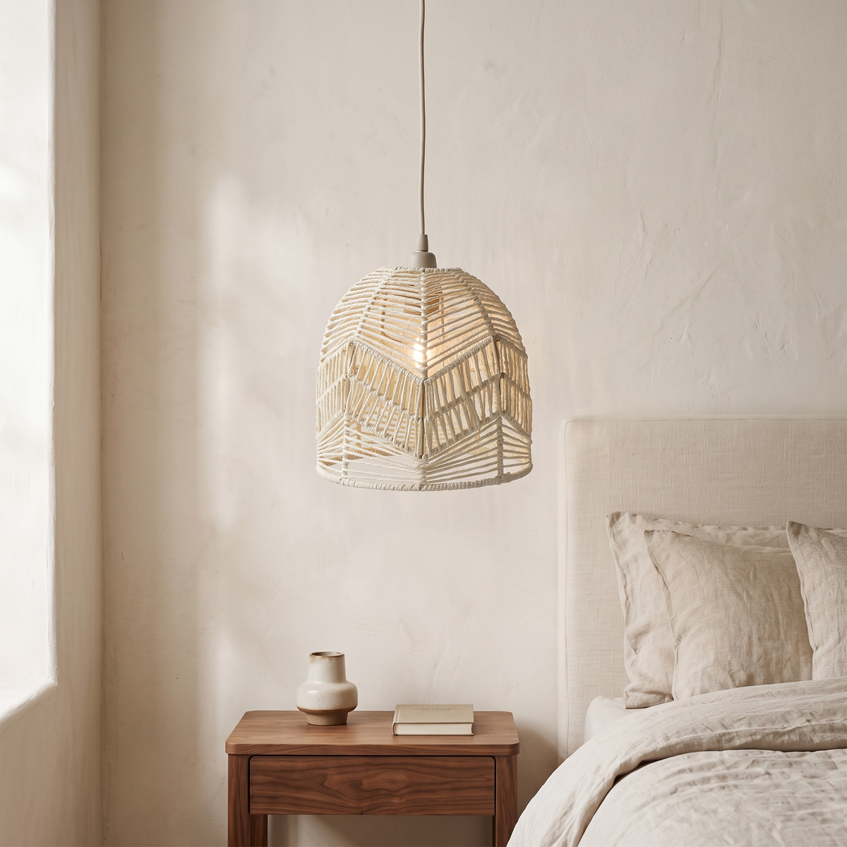 Woven Paper Rope Bell Lampshade