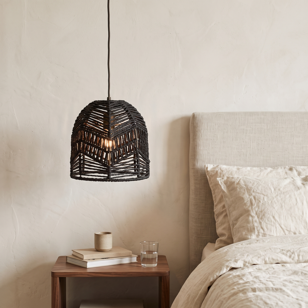 Woven Paper Rope Bell Lampshade