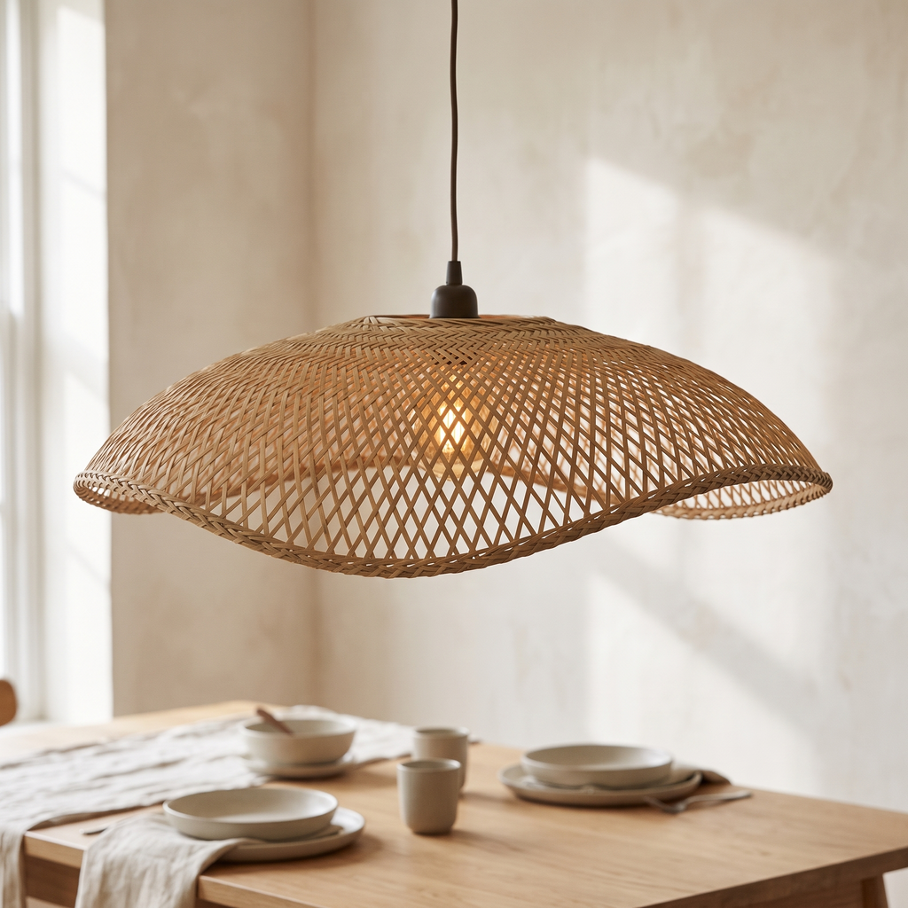 BambooBoho Woven Pendant Lampshade