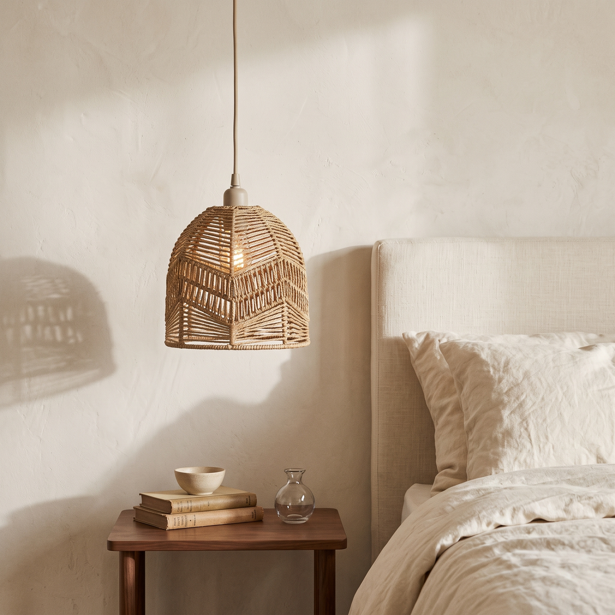 Woven Paper Rope Bell Lampshade