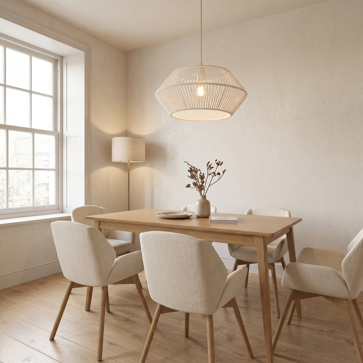 Geometric Paper Rope Pendant Lampshade