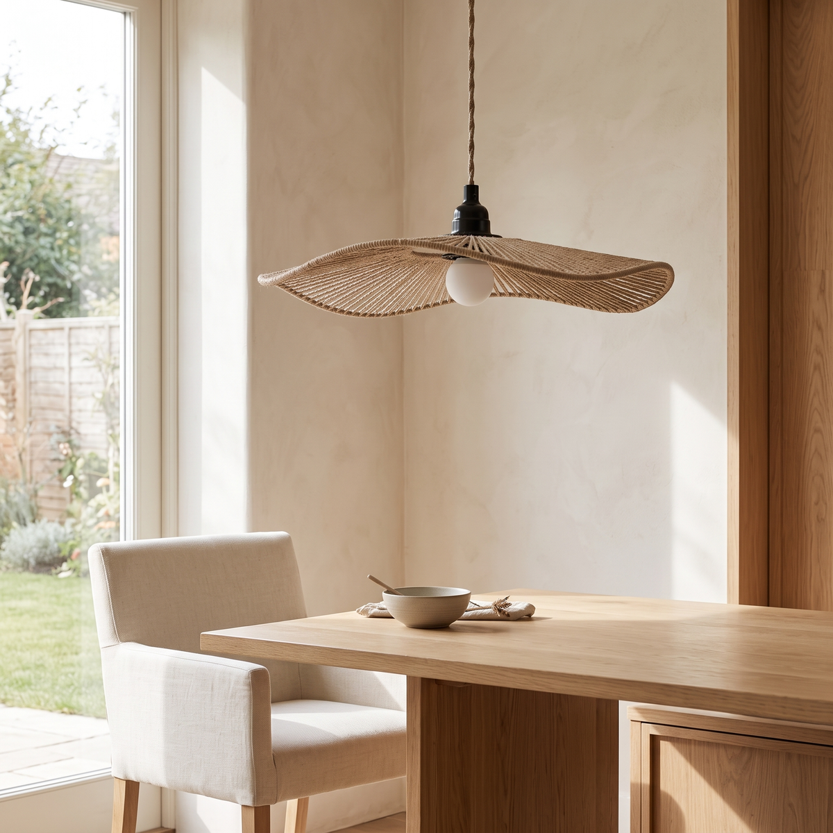 Wave Paper Rope Pendant Lampshade