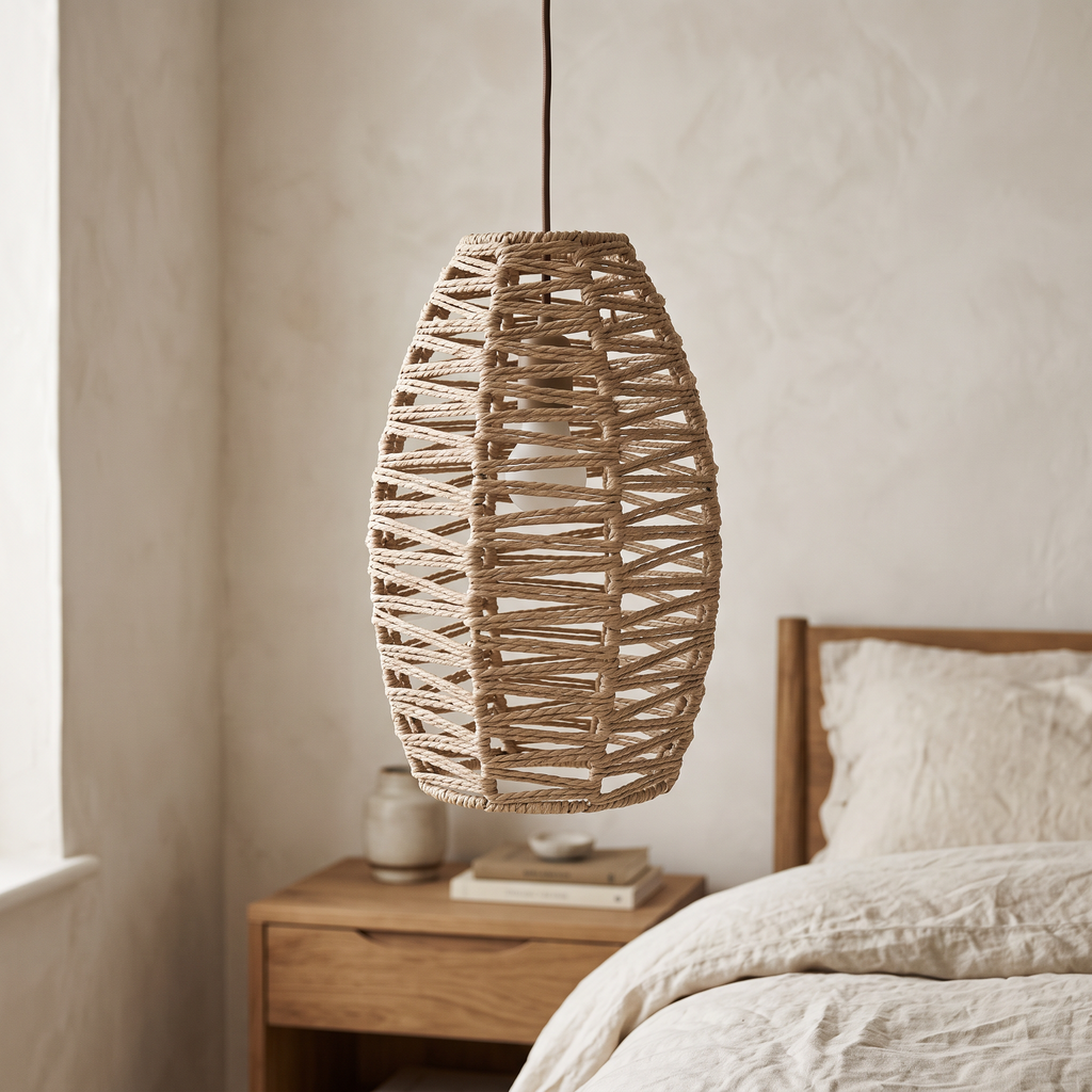Oval Woven Paper Rope Lampshade
