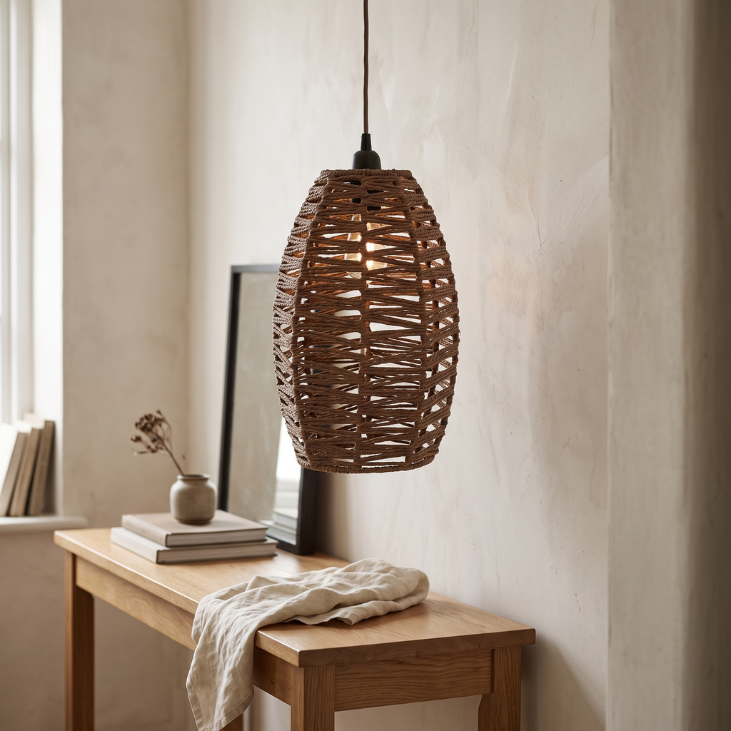Oval Woven Paper Rope Lampshade