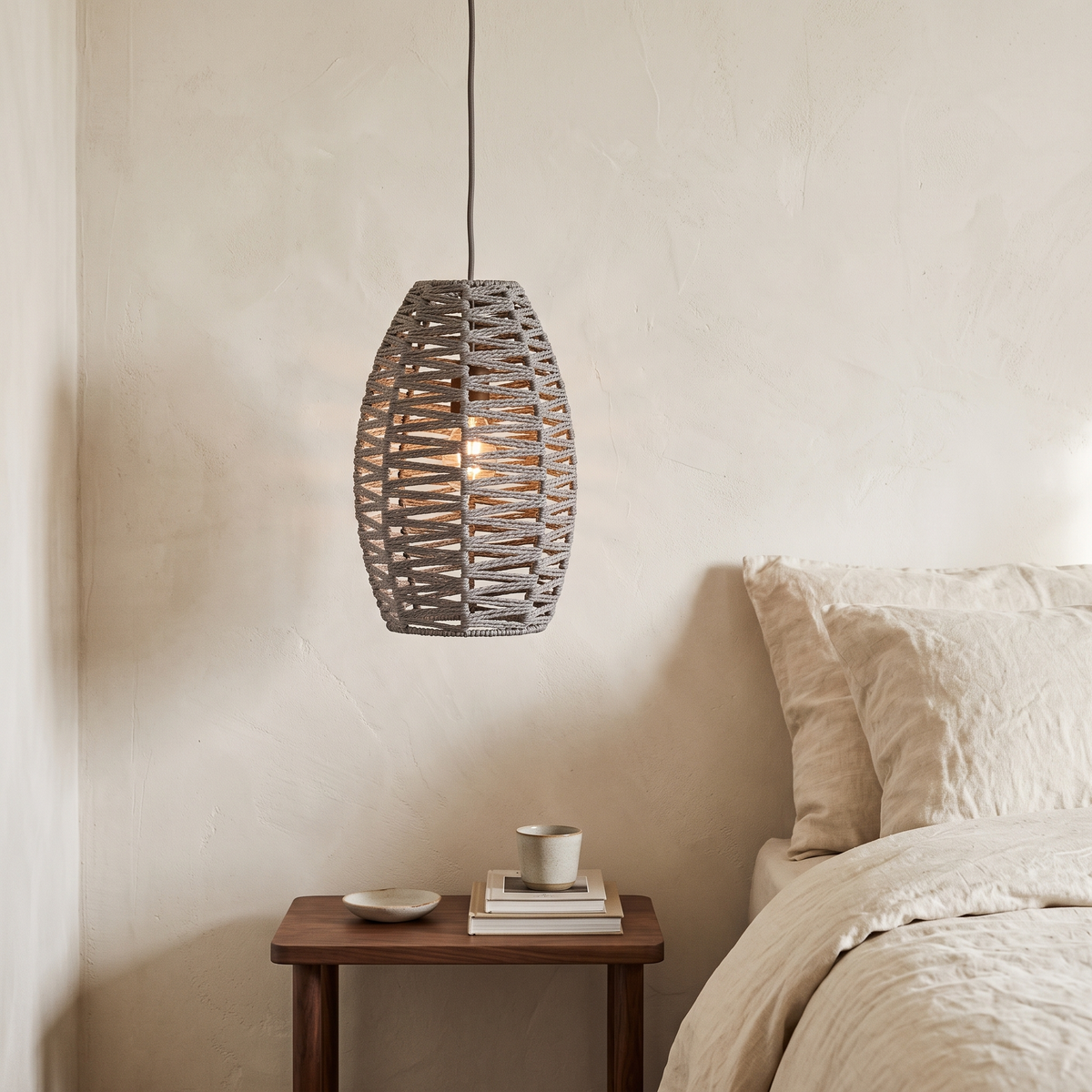 Oval Woven Paper Rope Lampshade