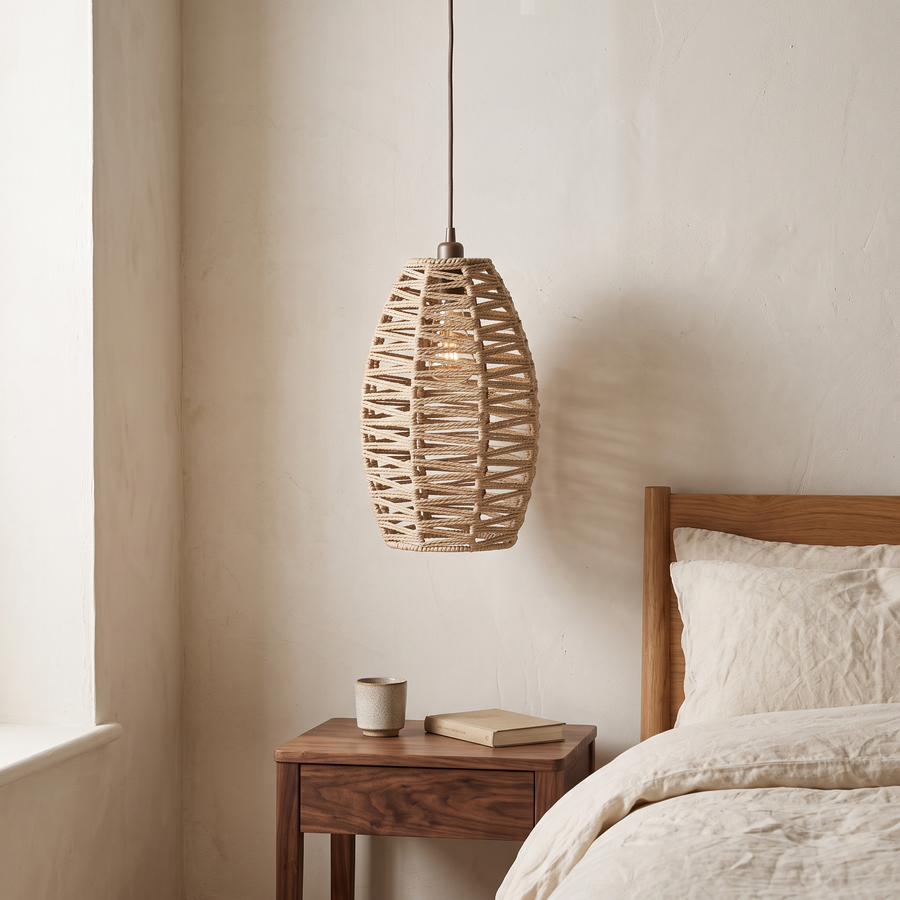Oval Woven Paper Rope Lampshade