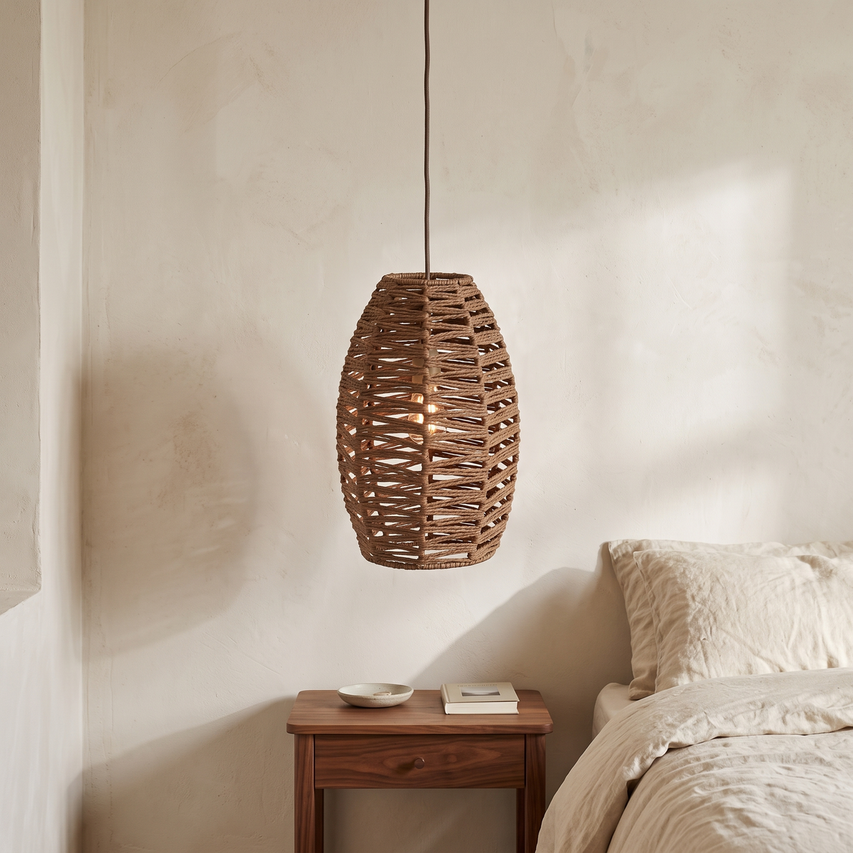 Oval Woven Paper Rope Lampshade