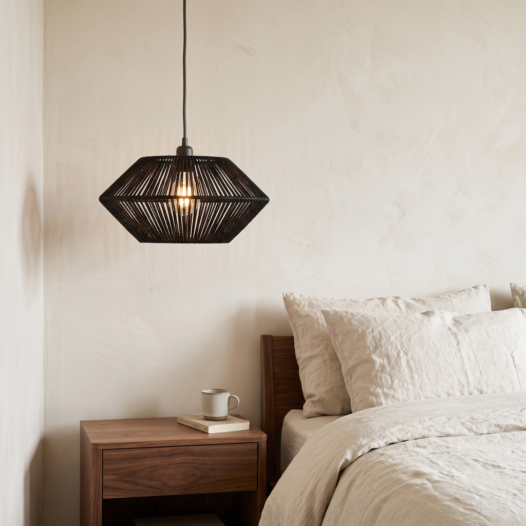 Geometric Paper Rope Pendant Lampshade