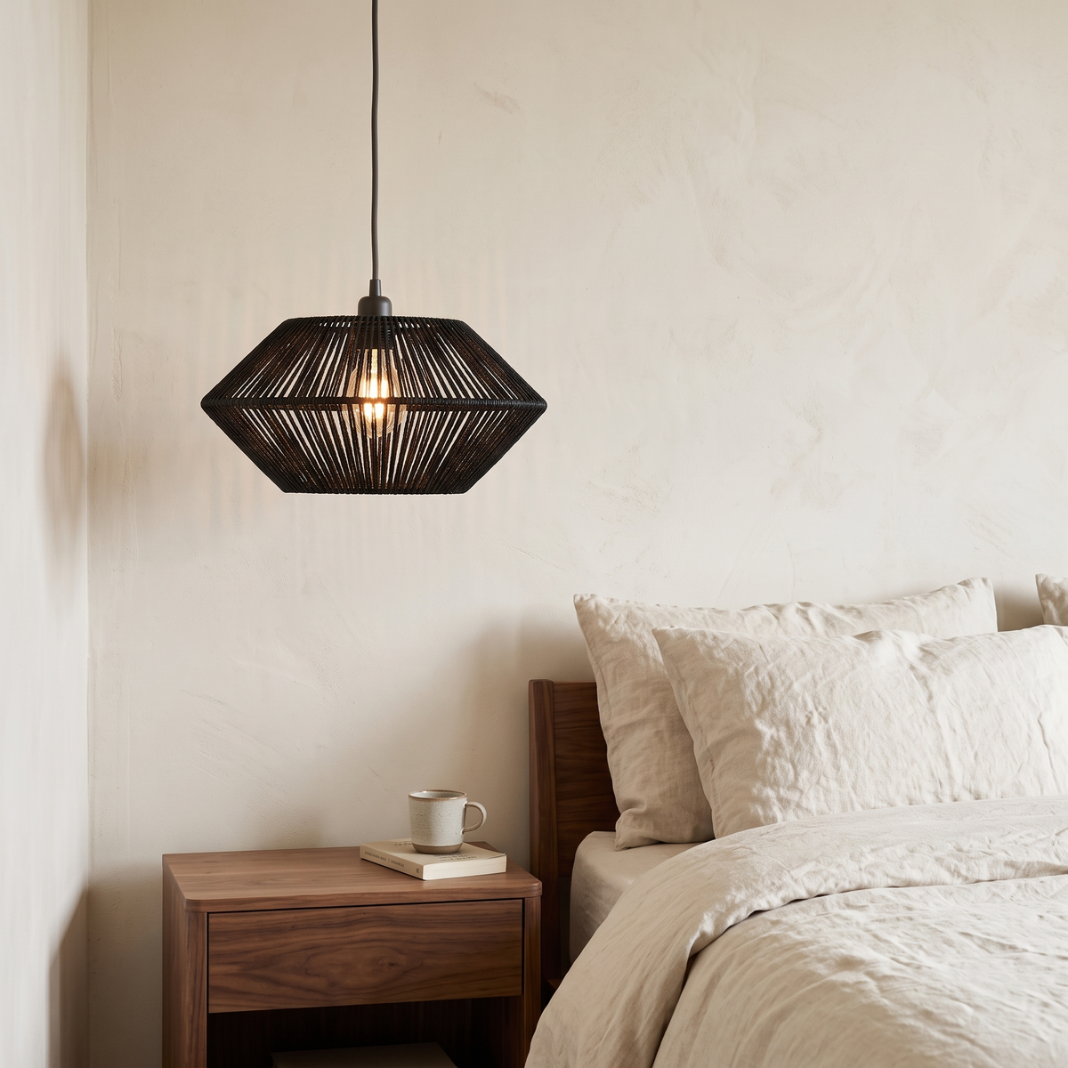 Geometric Paper Rope Pendant Lampshade