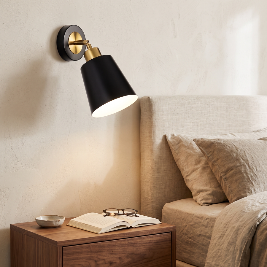 Adjustable Metal Shade Wall Light