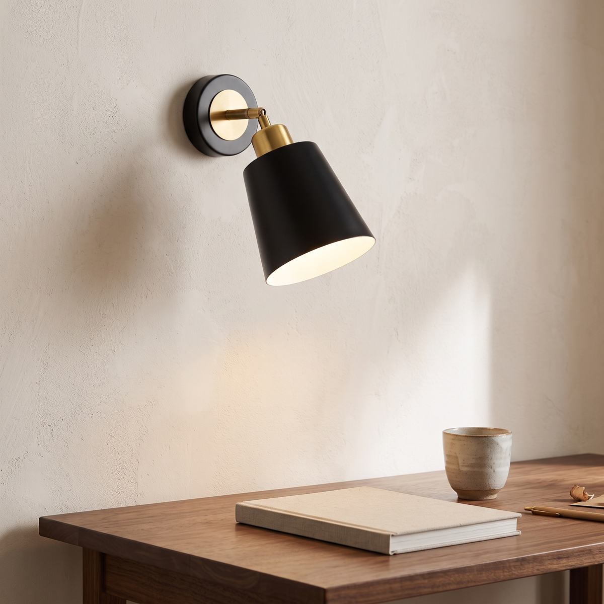 Adjustable Metal Shade Wall Light
