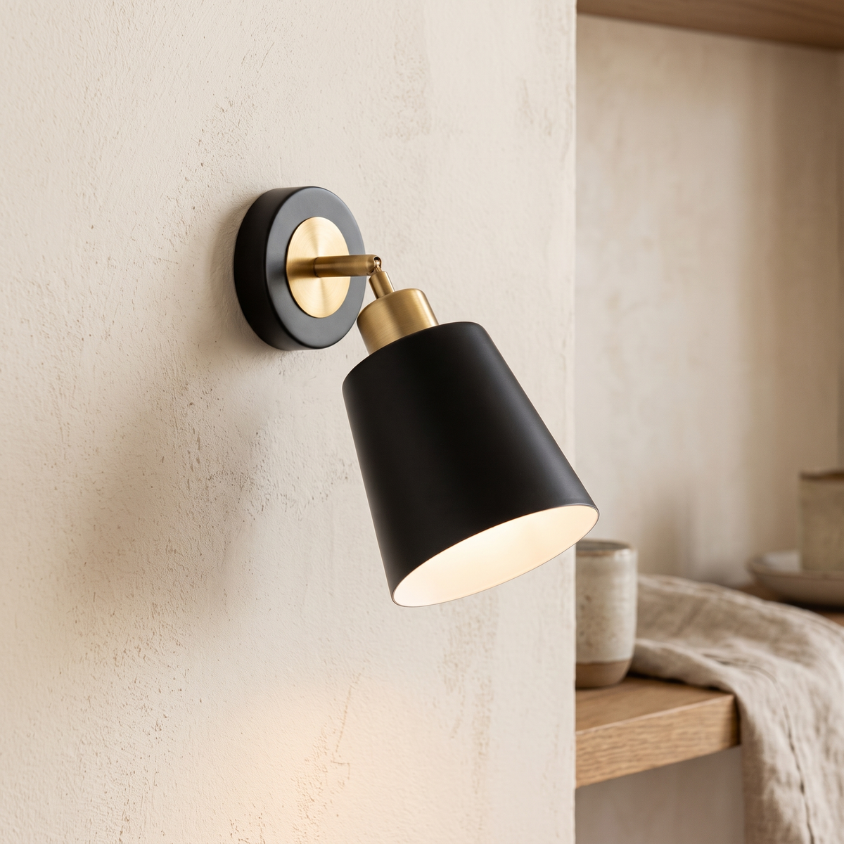 Adjustable Metal Shade Wall Light