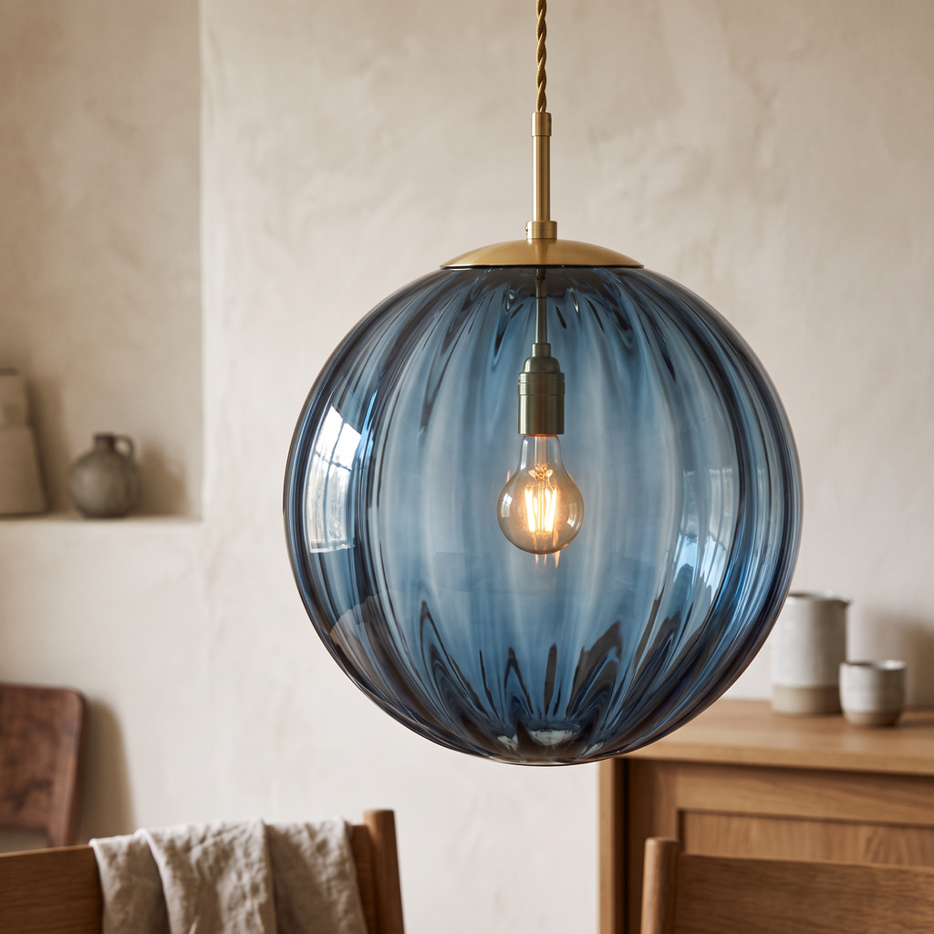 Coloured Glass Ball Pendant Light