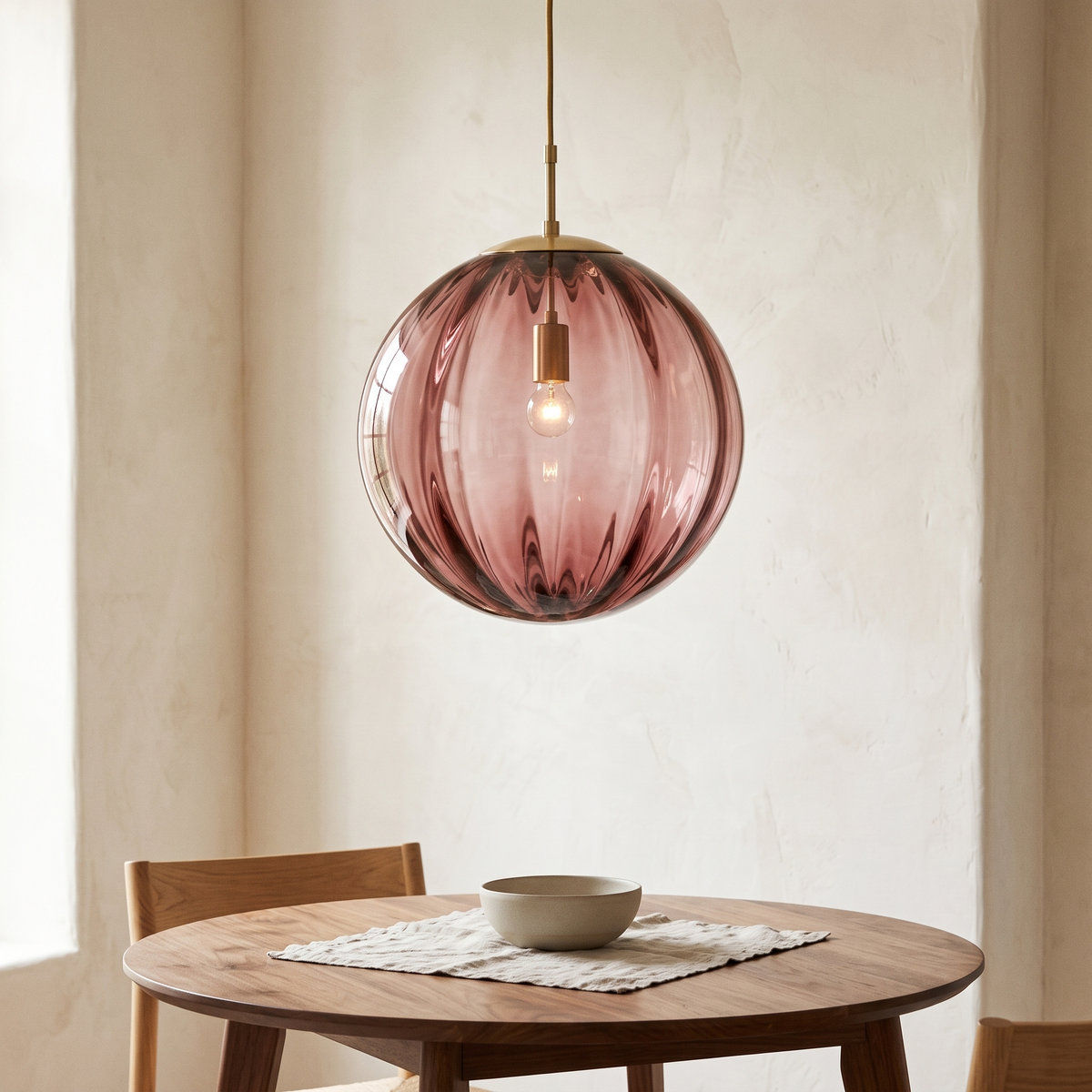 Coloured Glass Ball Pendant Light