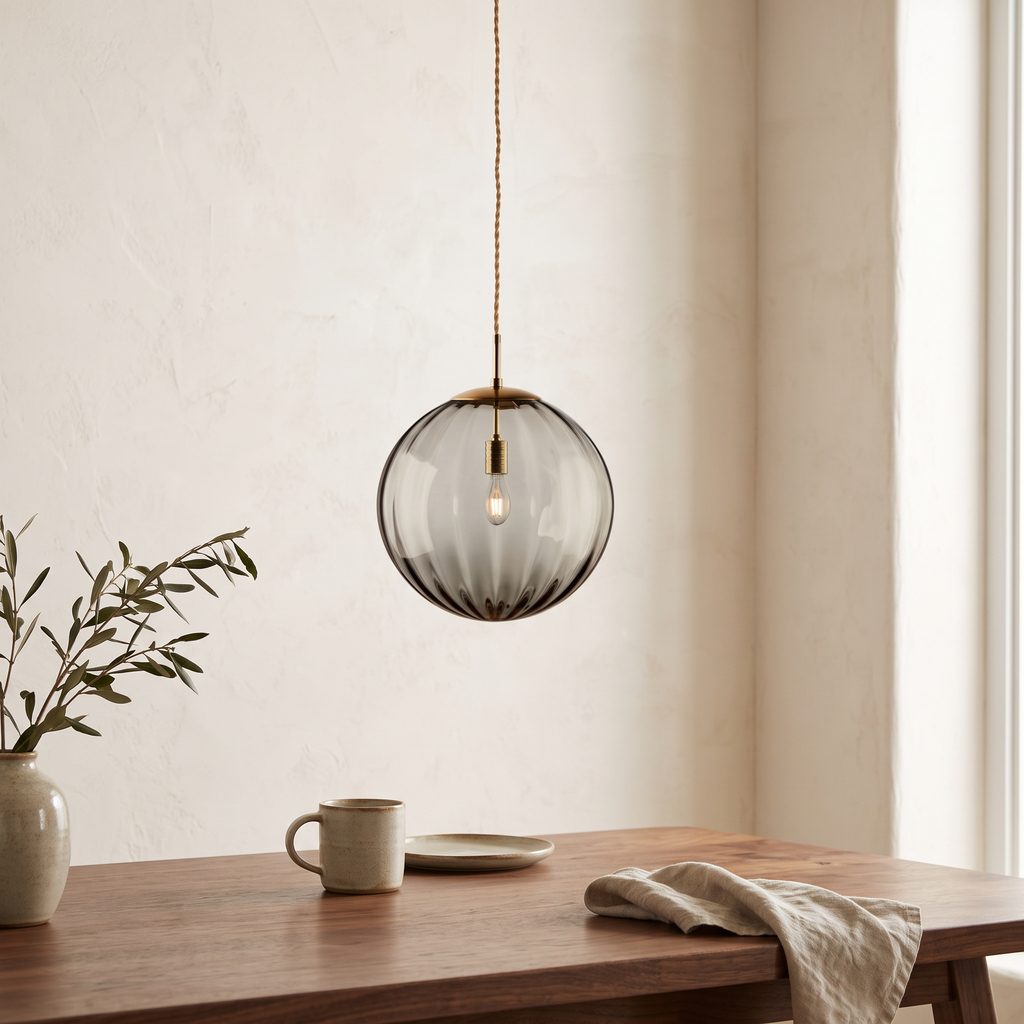 Coloured Glass Ball Pendant Light