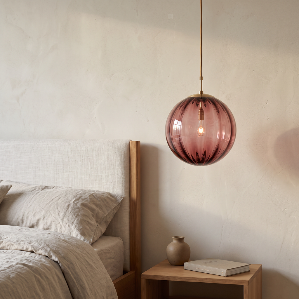 Coloured Glass Ball Pendant Light