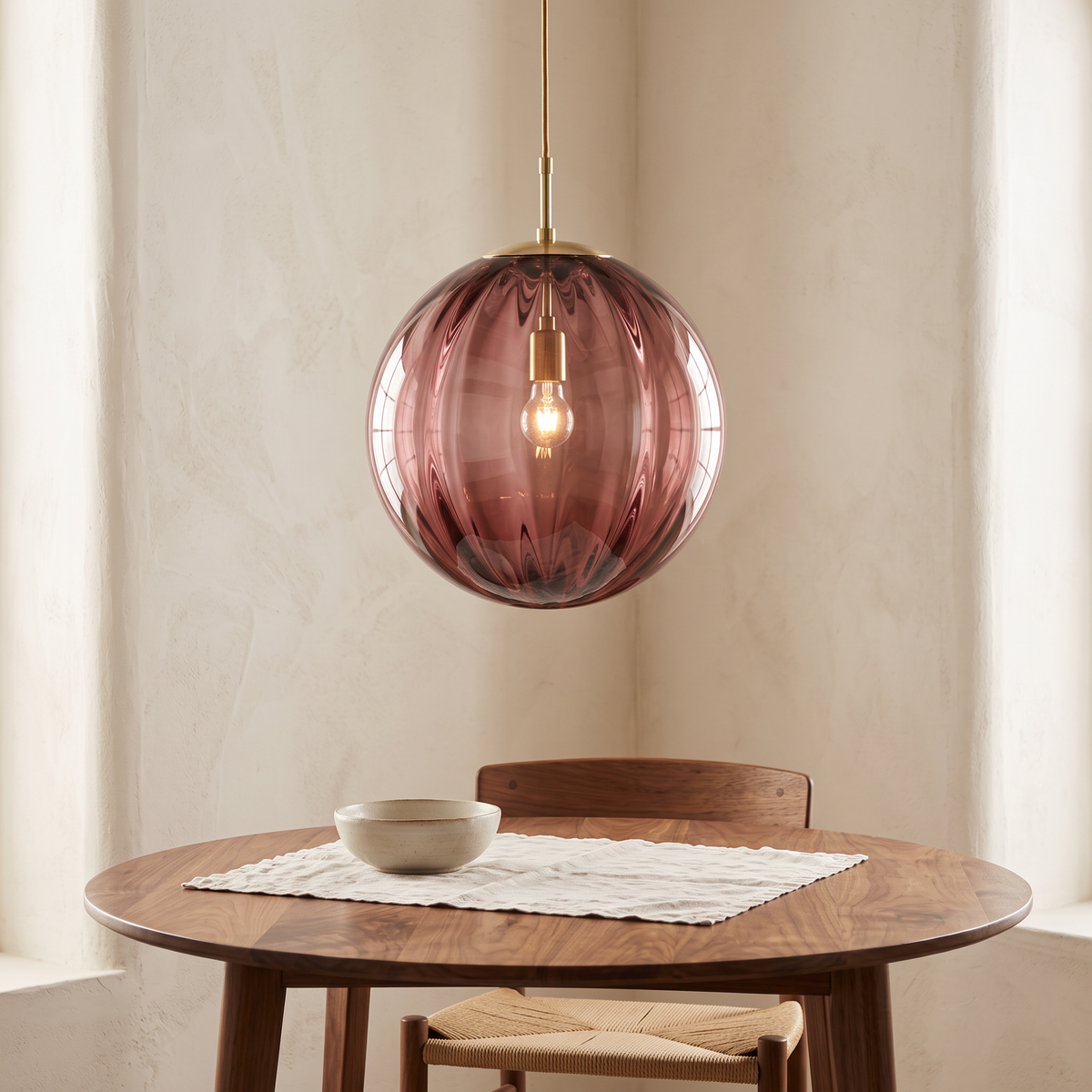 Coloured Glass Ball Pendant Light