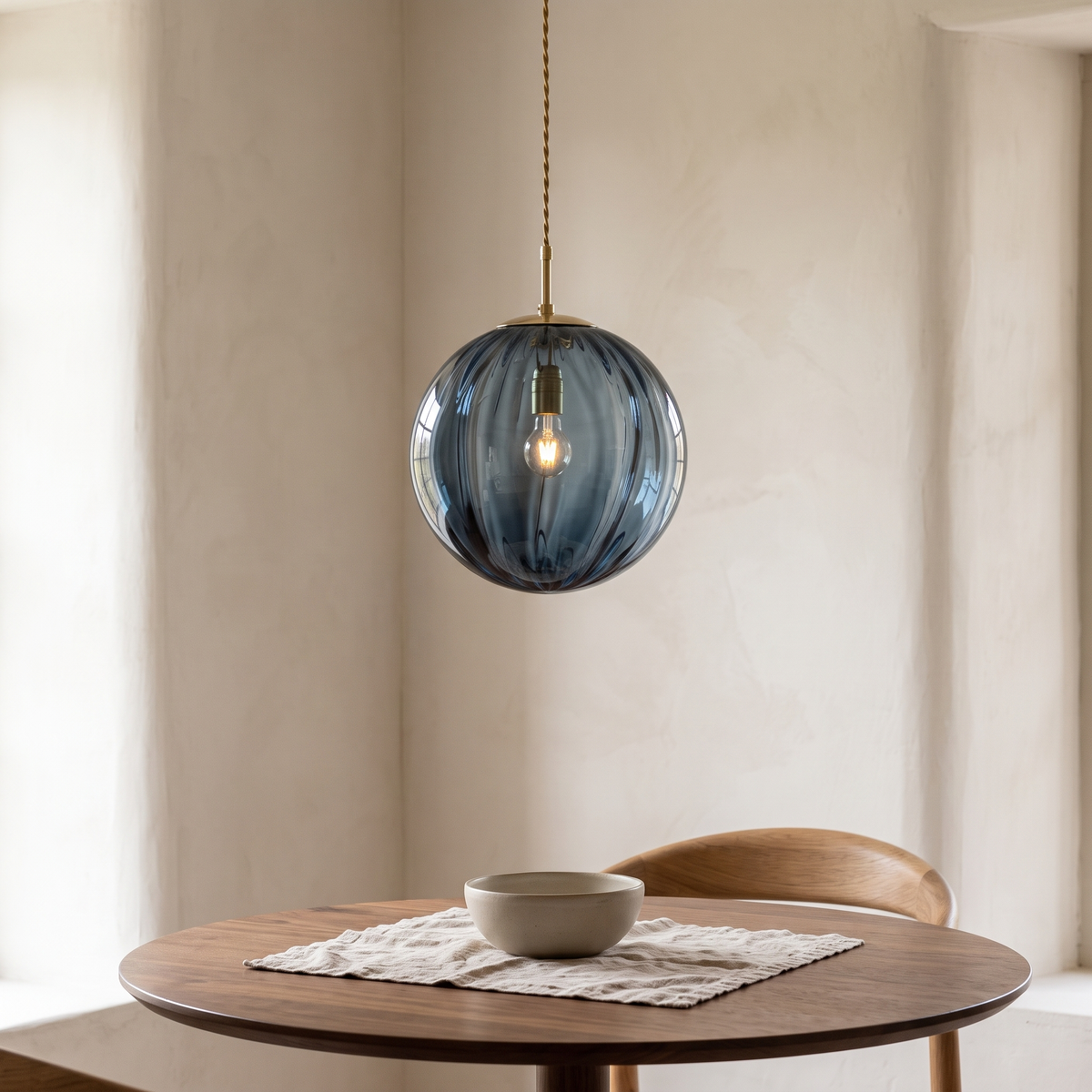 Coloured Glass Ball Pendant Light